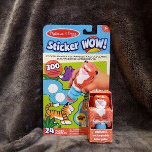 Melissa & Doug On the Go 300 Stickers TIGER WOW Stamper & Activity Pad 24 Pages